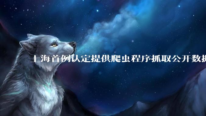 上海首例认定提供爬虫程序抓取公开数据构成提供侵入计算机信息系统程序罪案，该案件有哪些细节值得关注？